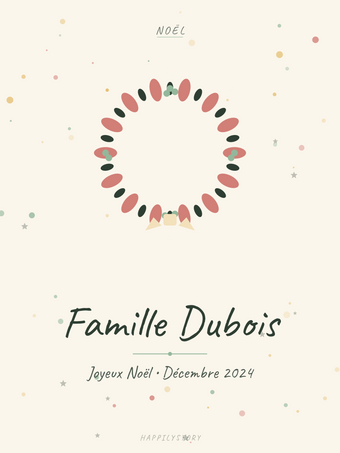 Affiche Noël — Couronne de houx