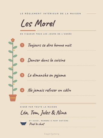 Poster famille personnalisable | Les règles de notre famille