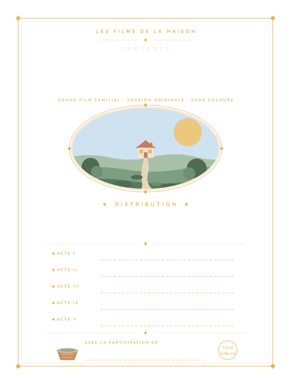 Poster famille personnalisable | Le cinéma de notre famille