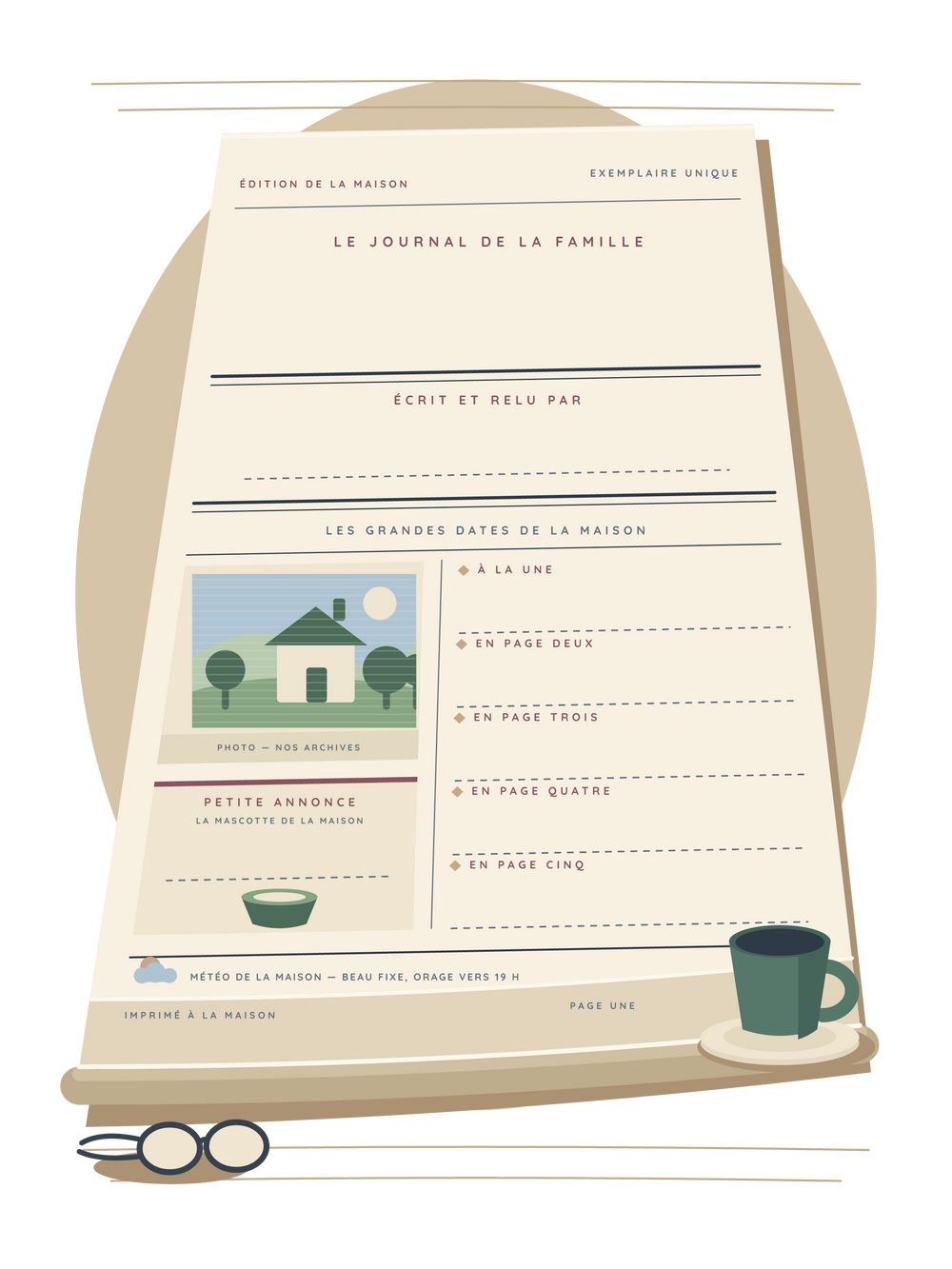 Poster famille personnalisable | Le journal de notre famille