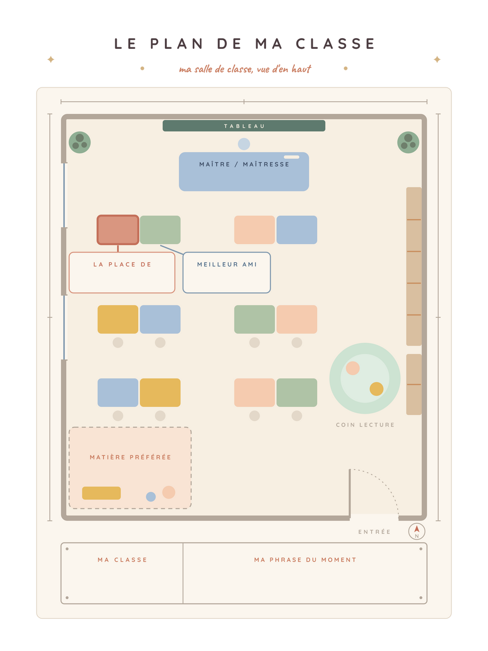 Affiche enfant personnalisée | Le plan de ma classe