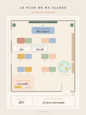 Affiche enfant personnalisée | Le plan de ma classe