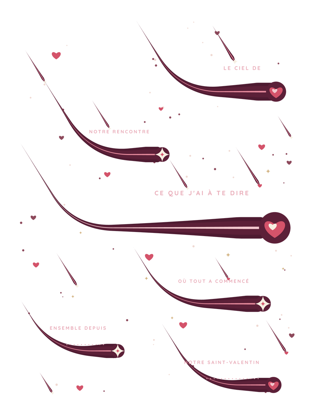 Poster Saint-Valentin personnalisable | Notre ciel étoilé