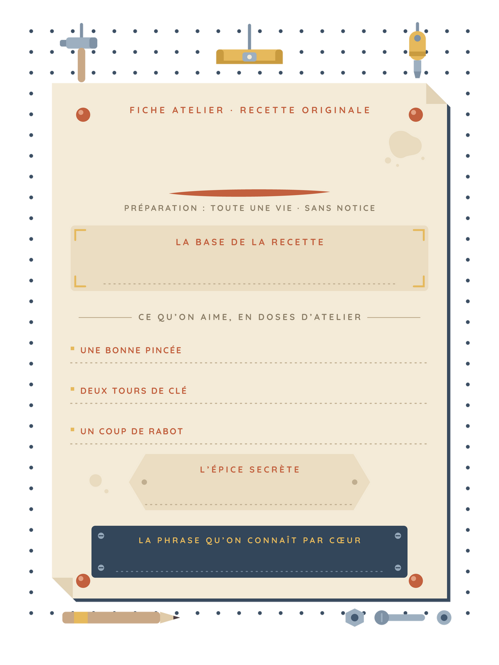 Poster fête des pères personnalisable | La recette