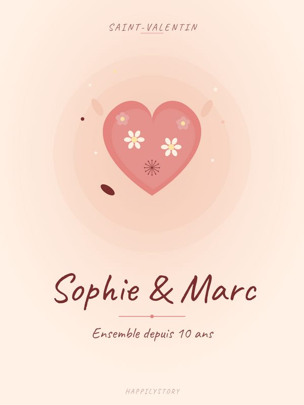 Affiche Saint-Valentin — Cœur