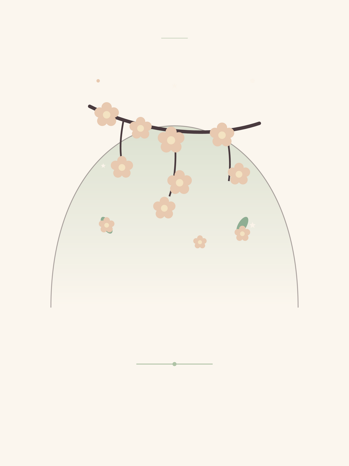 Affiche Naissance nature — Branche de cerisier
