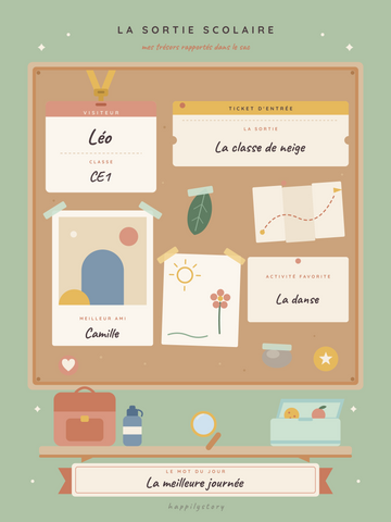 Affiche enfant personnalisée | La sortie scolaire