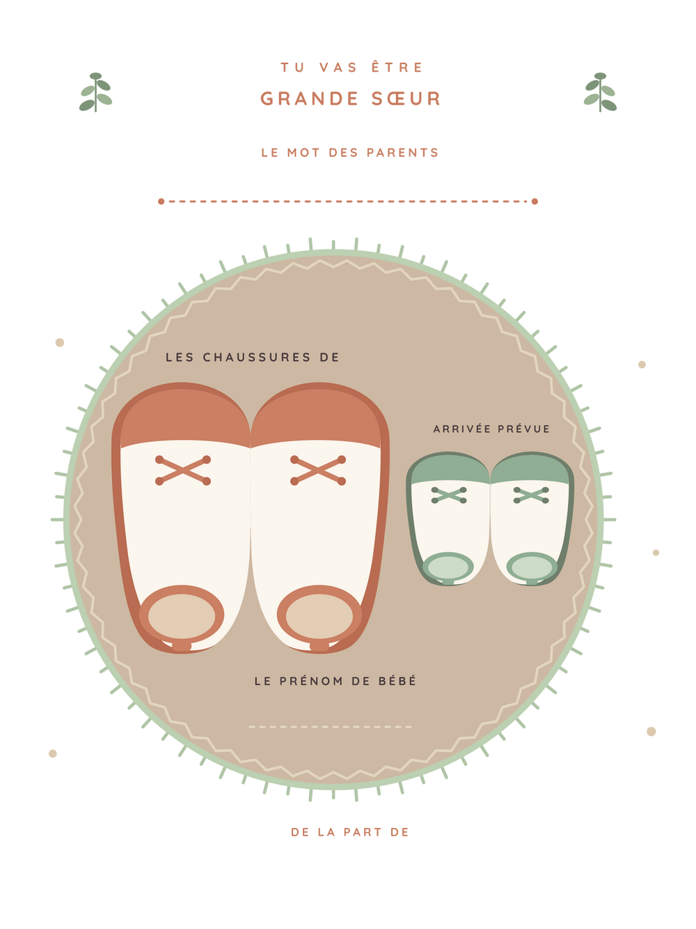 Affiche annonce grossesse personnalisée | Tu vas être grande sœur