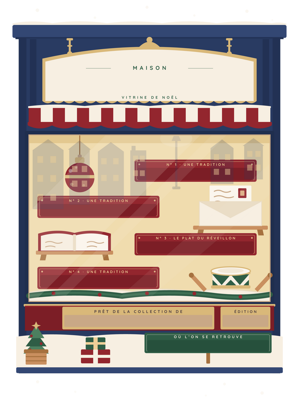 Affiche cadeau Noël personnalisée | La vitrine